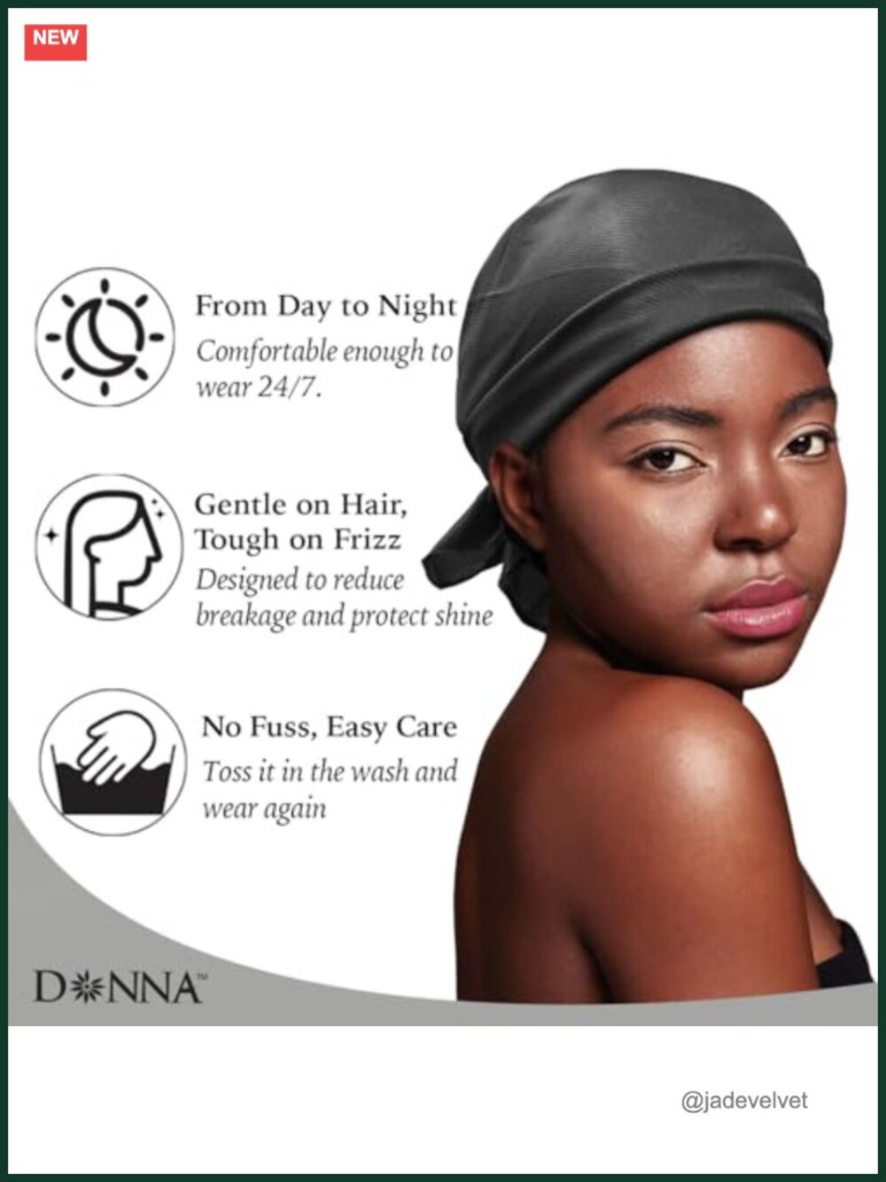 Satin Wrap Scarf for Sleeping, Protective Night Cap for Natural Hair, One Size